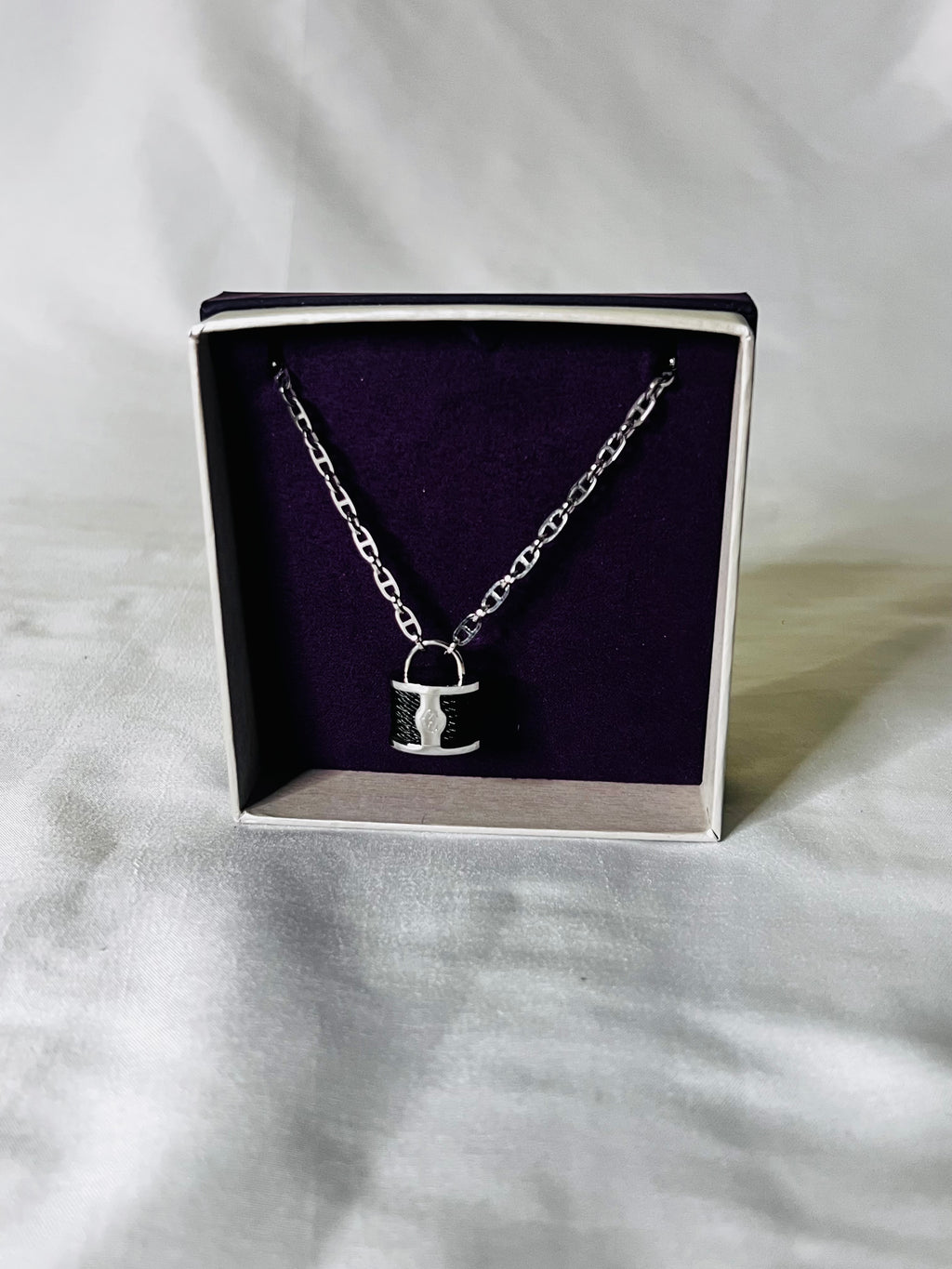 Charriol Necklace Padlock Style Black
