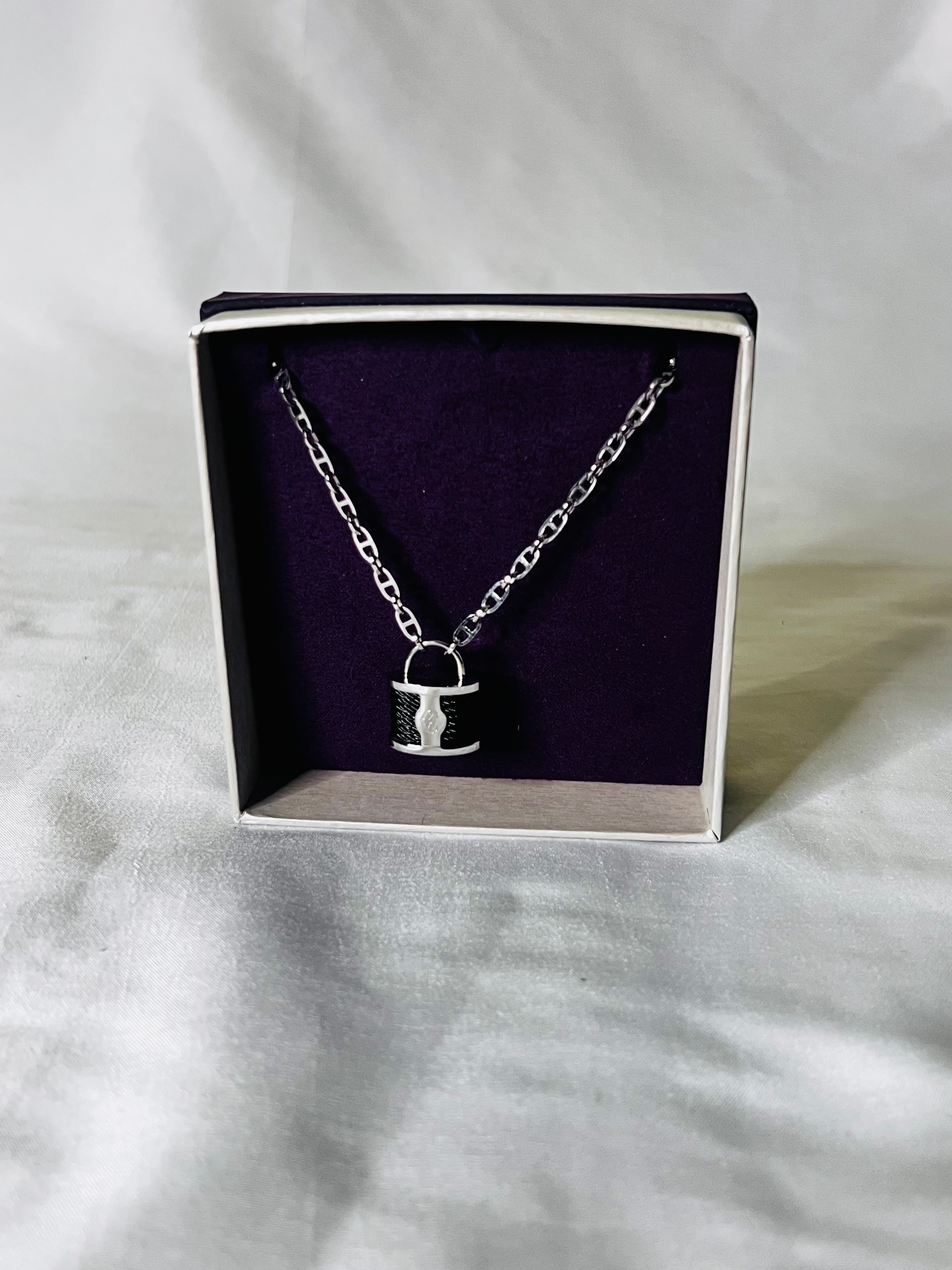 Charriol Necklace Padlock Style Black