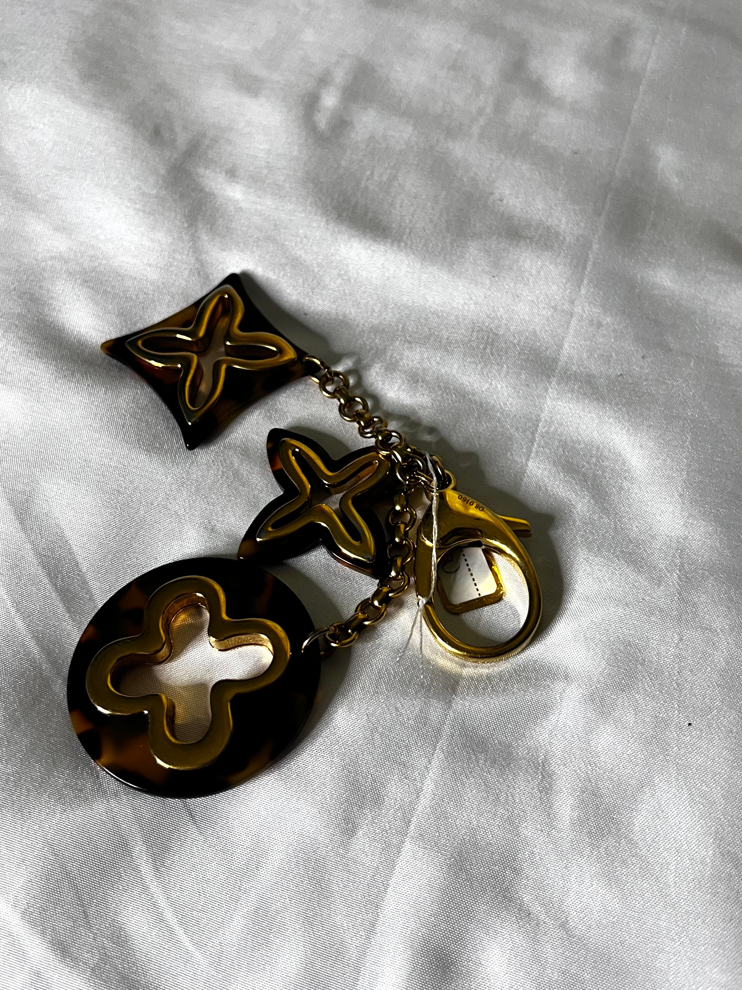 Louis Vuitton Shell Resin Insolence Key Holder and Bag Charm