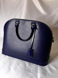 Louis Vuitton Alma PM Handbag Blue Leather