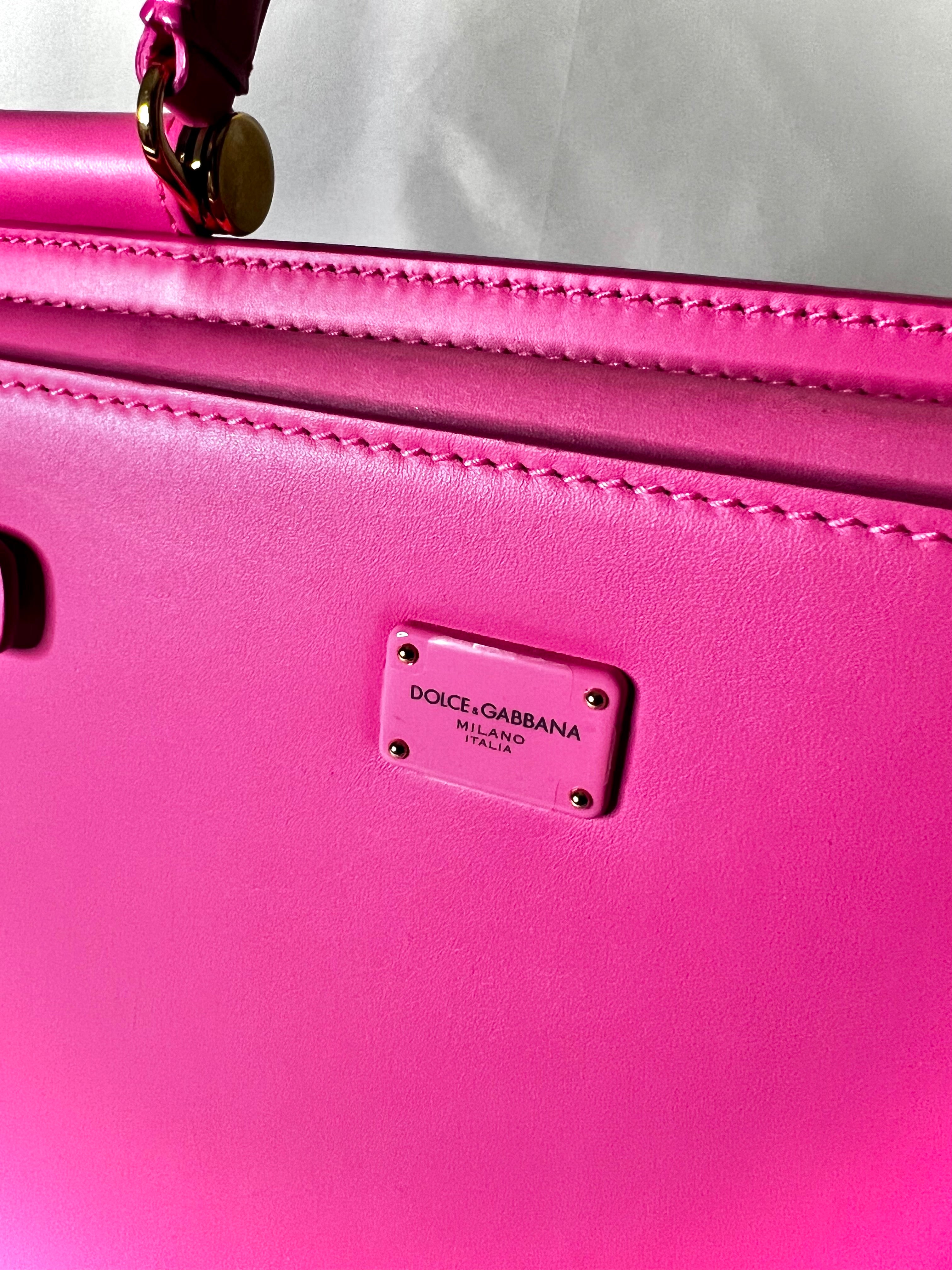 Pink Dolce and Gabanna Small Calfskin Sicily 62