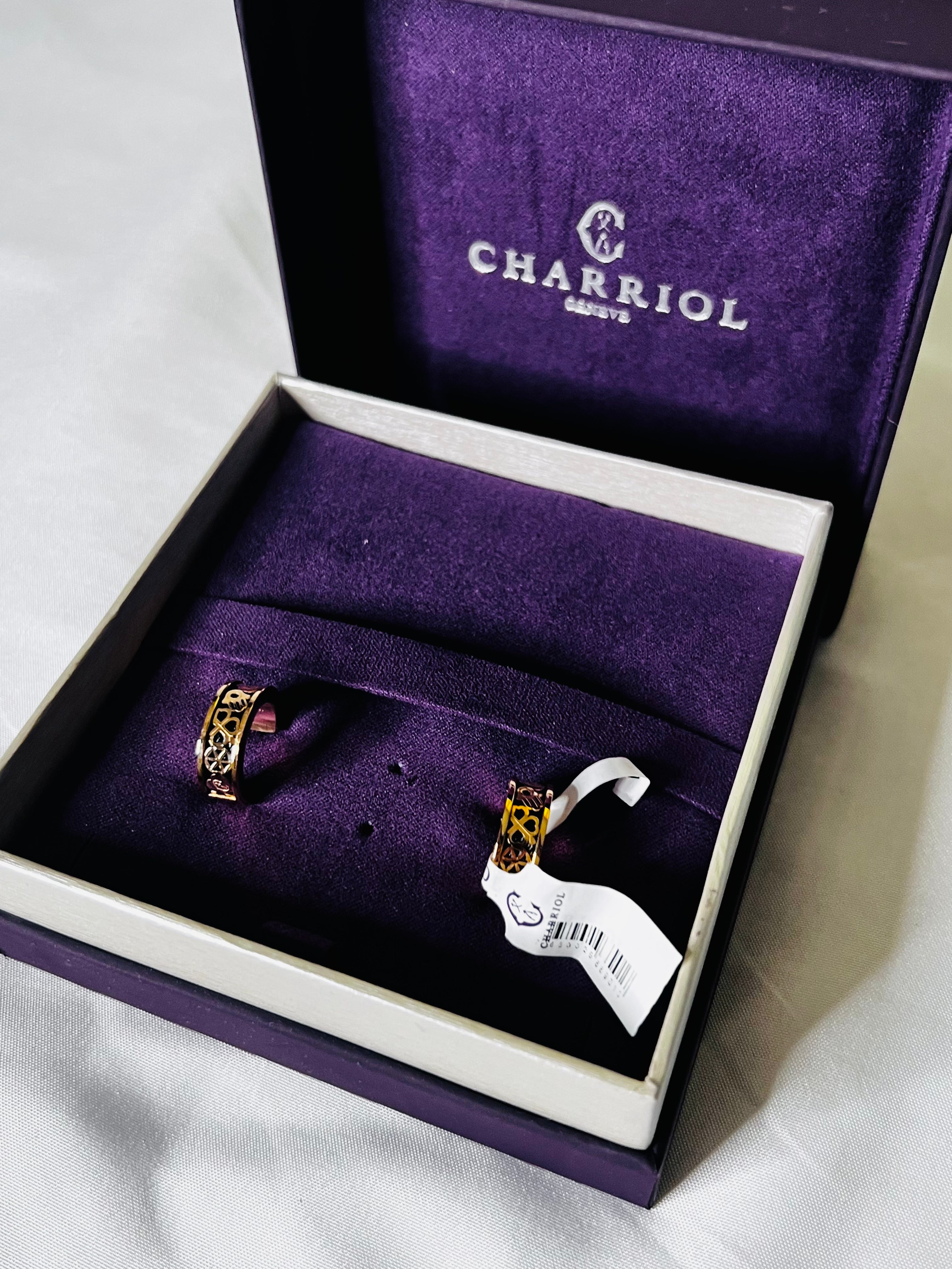 Rose Gold Charriol Hoop Earrings