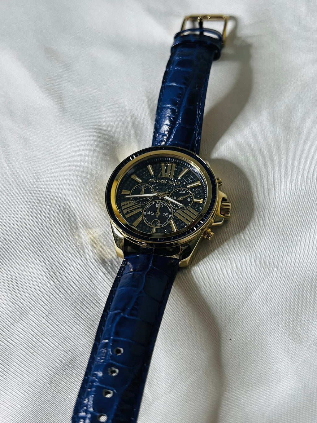 Michael Kors Wren Chronograph Watch (MK2450) in Blue