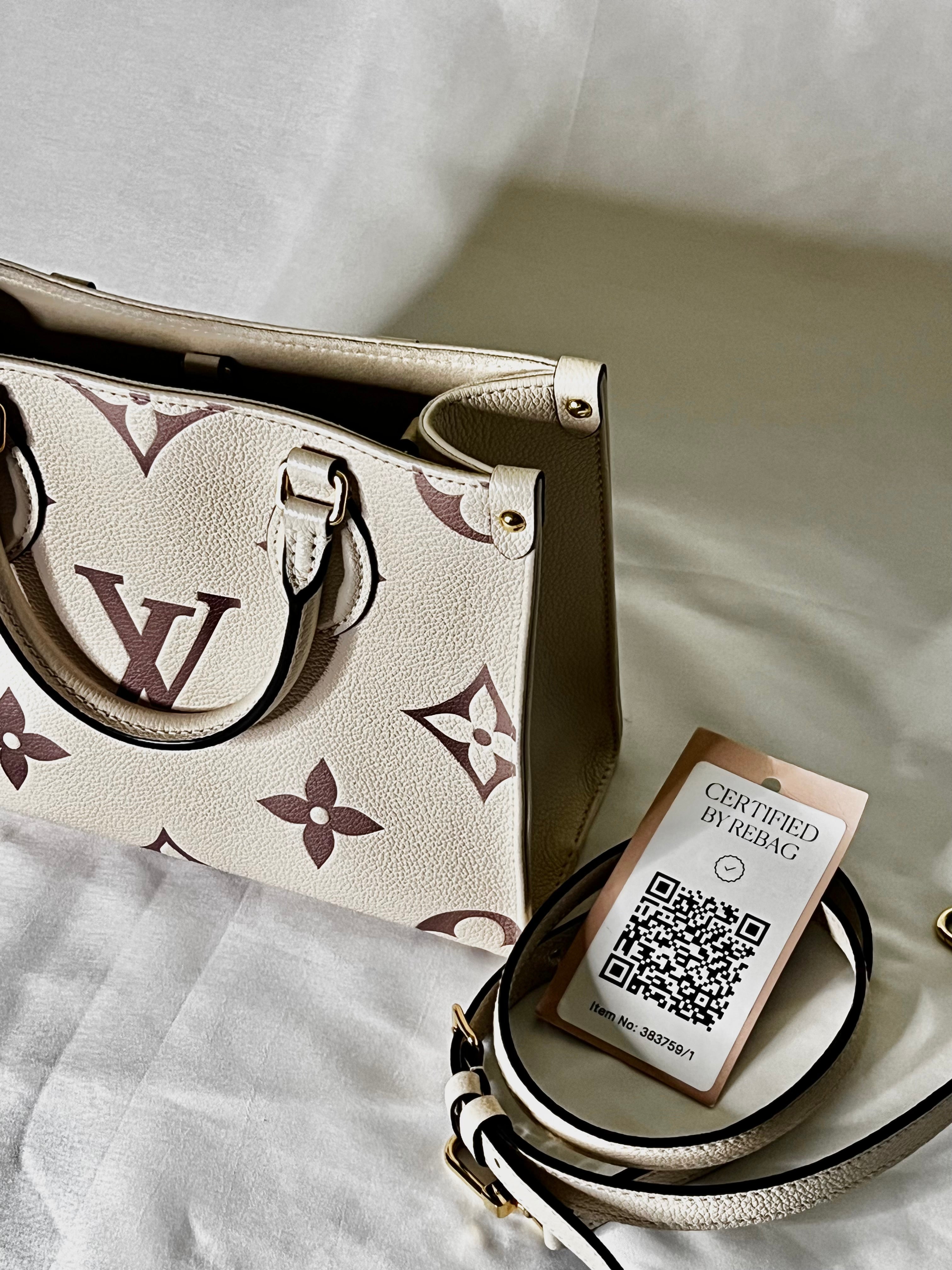 Cream Louis Vuitton Giant On The Go Tote Monogram