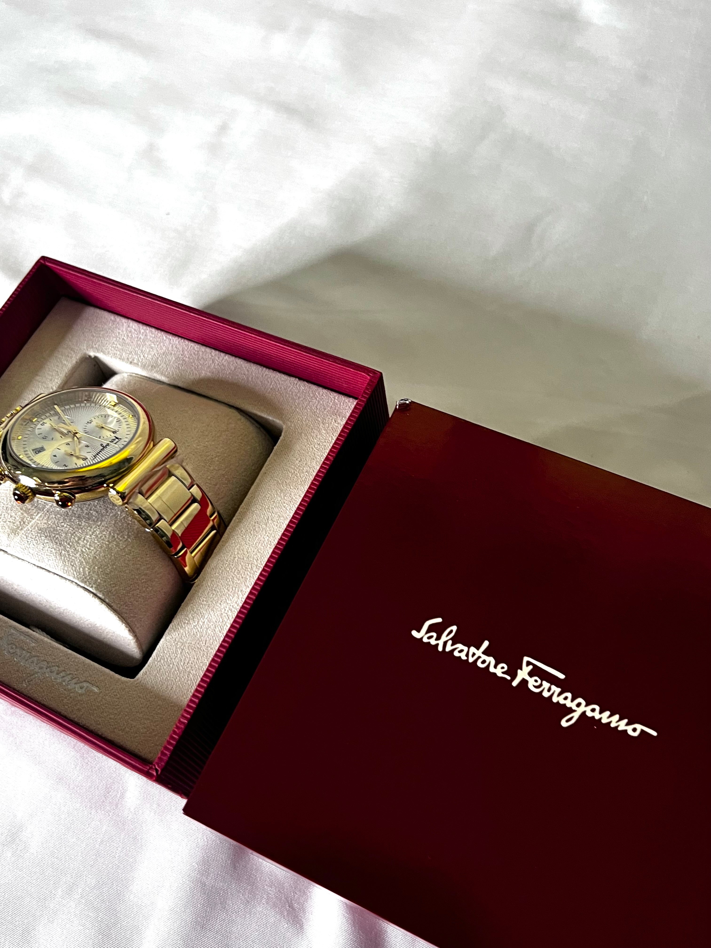 Salvatore Feragamo Urban Chrono Watch Rose Gold