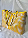 Tory Burch Yellow T Tile Link Tote