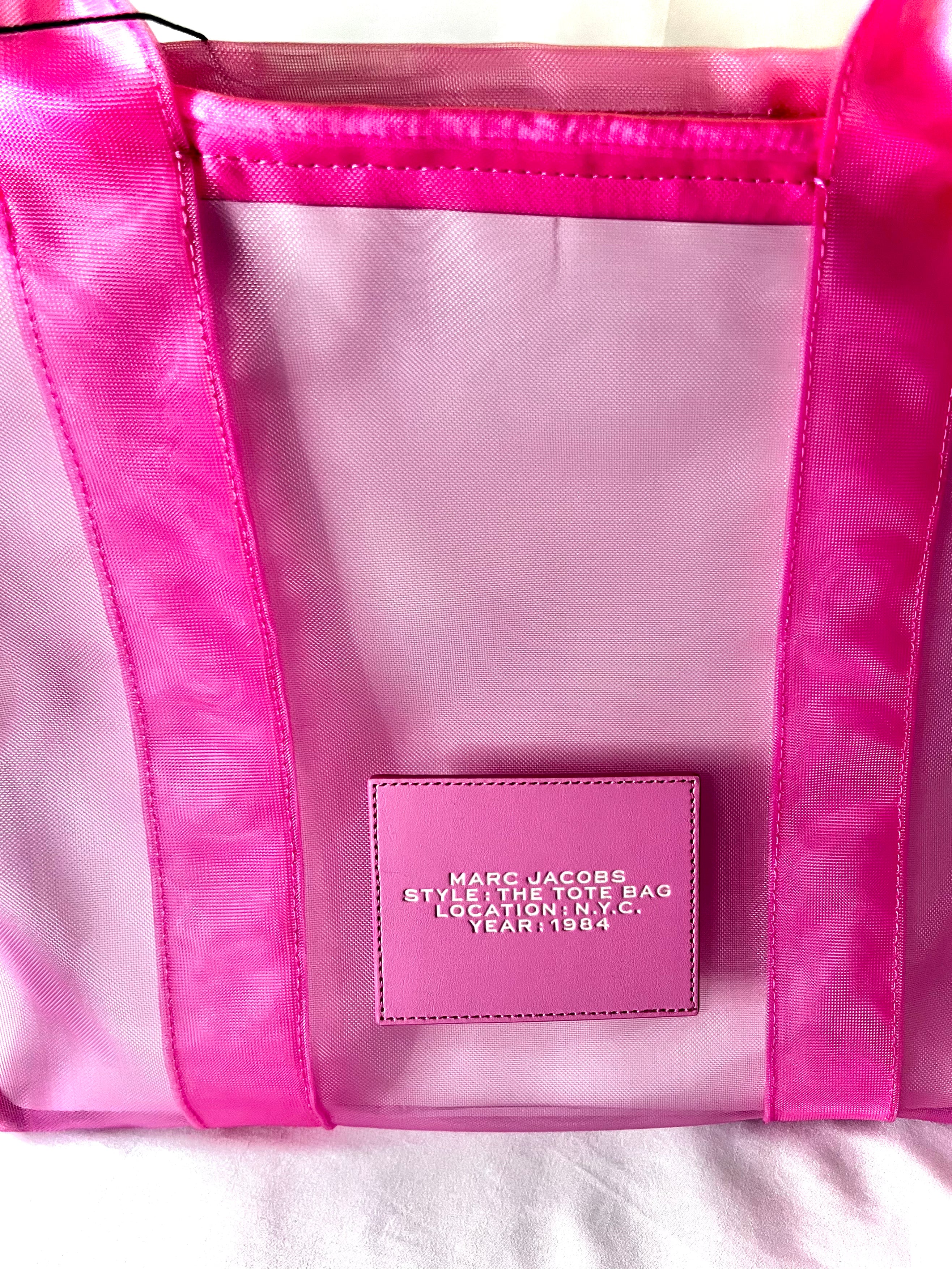 Pink Marc Jacobs Medium Mesh Tote Bag