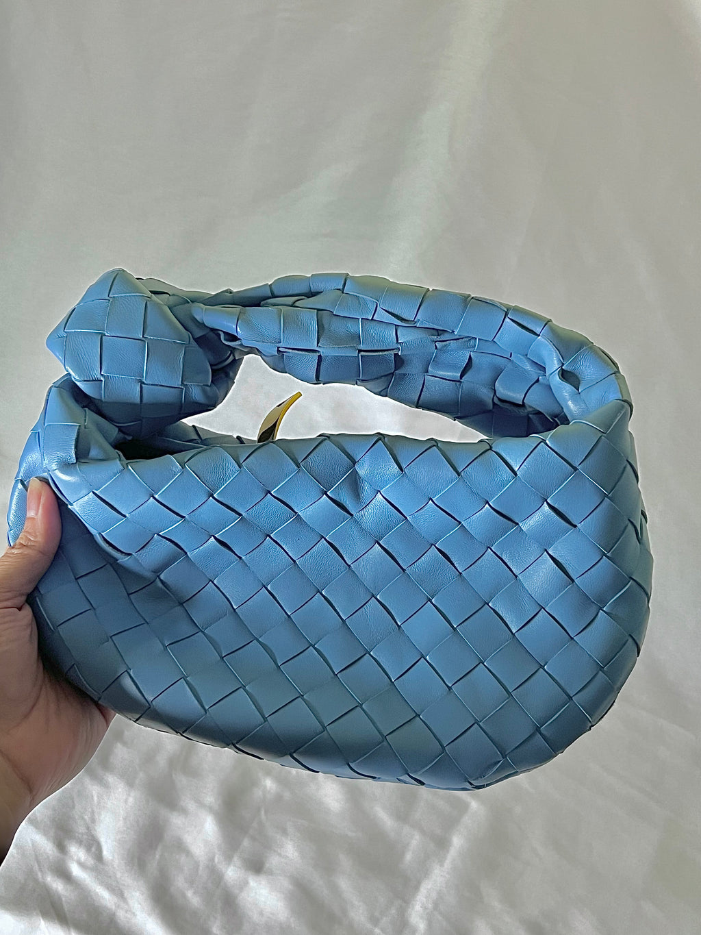 Blue Teen Botega Veneta Mini Jodie Hobo Bag