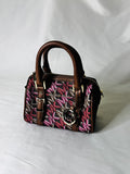 Brown and Red Michael Kors Bedford Legacy Extra Small Crossbody Bag